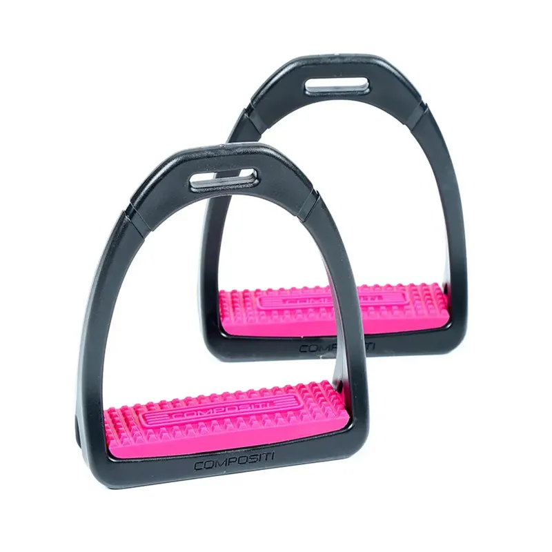 Shires Compositi Adults Premium Profile Stirrups - Raspberry